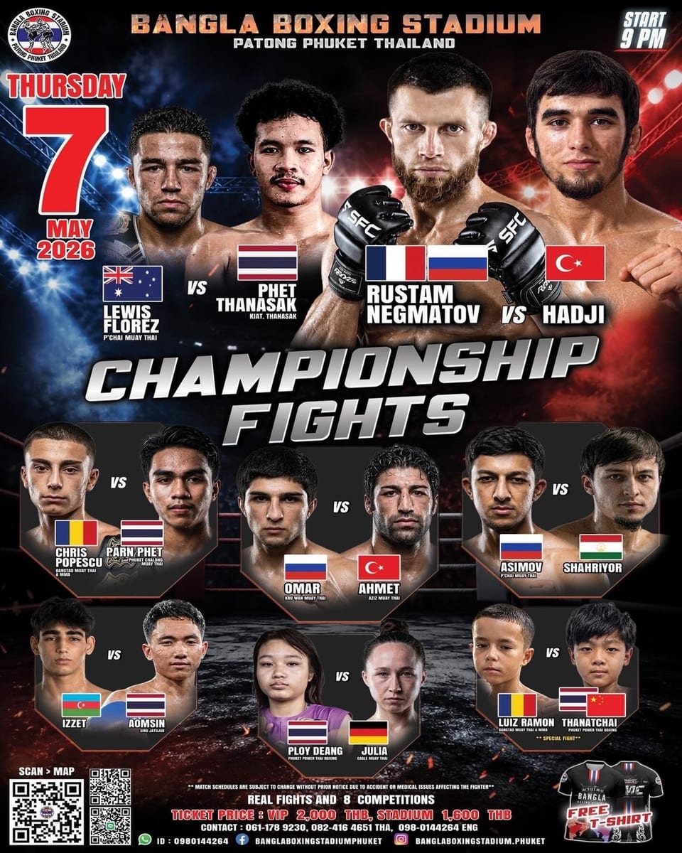 BANGLA BOXING STADIUM CHAMPIONSHIP FIGHTS 7 MAY 2026