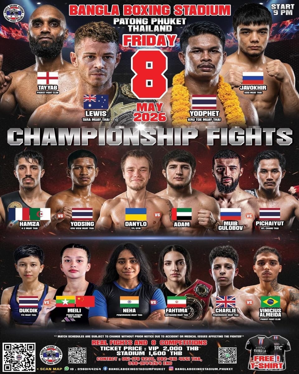 BANGLA BOXING STADIUM CHAMPIONSHIP FIGHTS 8 MAY 2026
