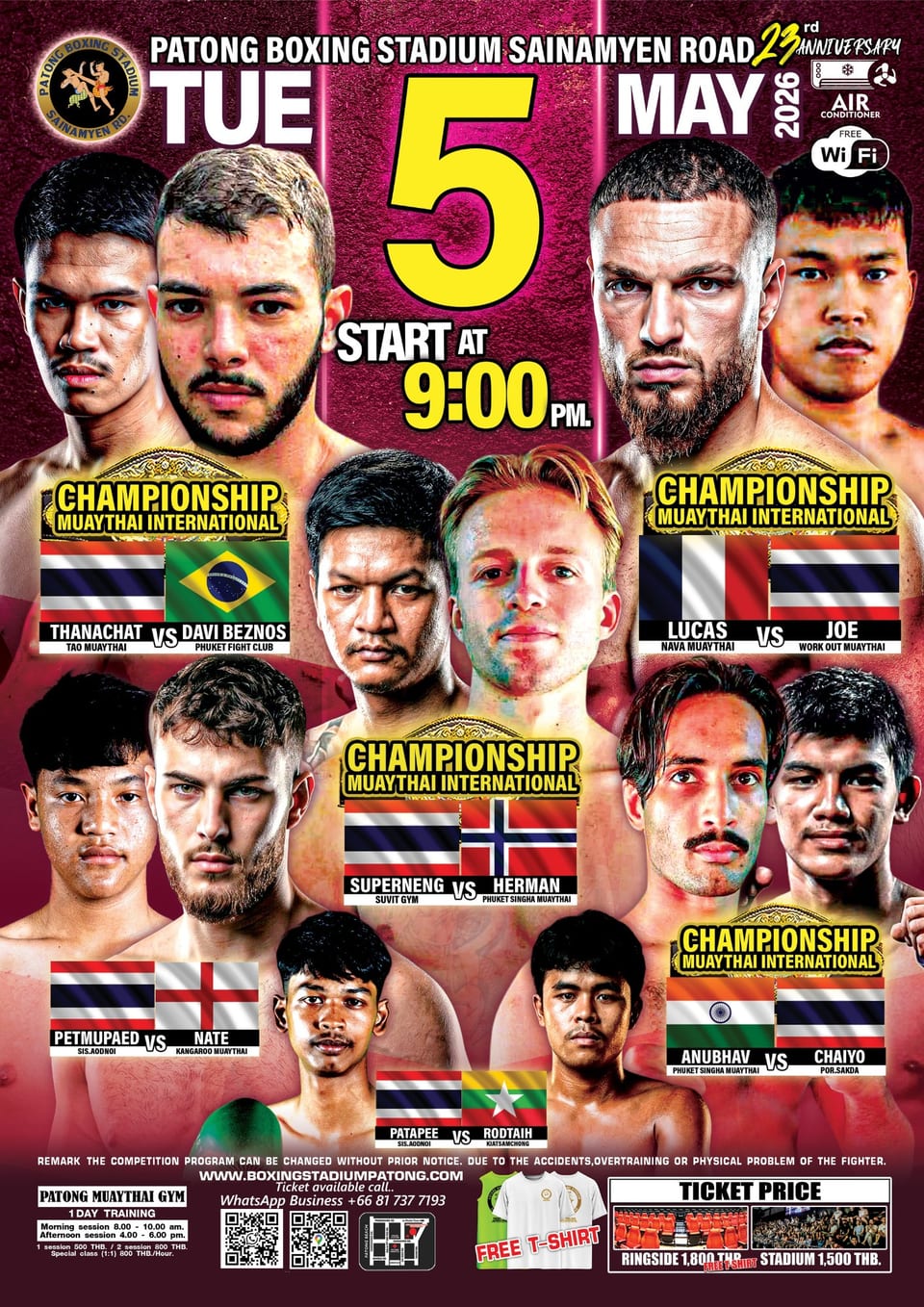 Patong Boxing Stadium 5 MAY 2026