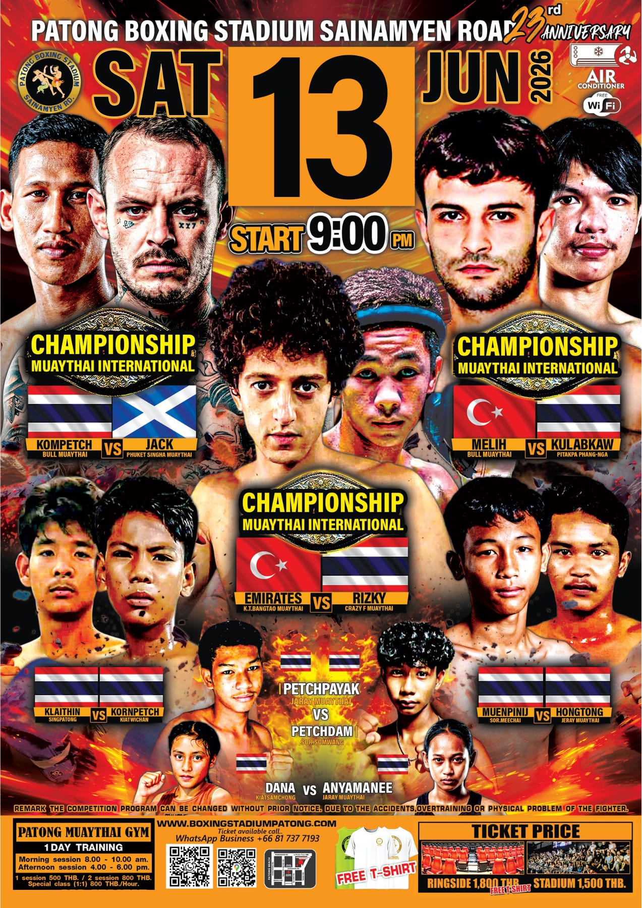 PATONG BOXING STADIUM SAINAMYEN ROAD 13 JUNE 2026