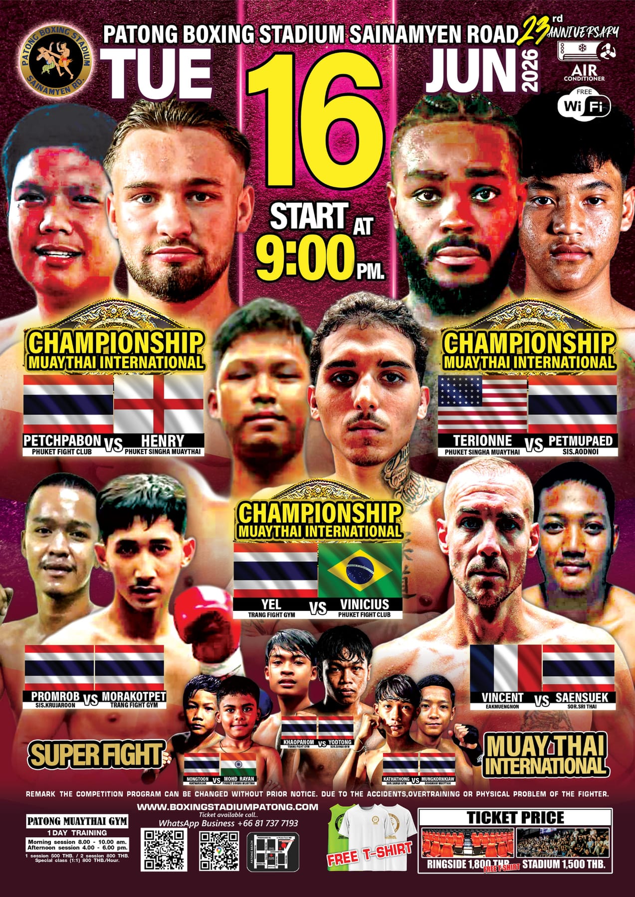 Patong Boxing Stadium 16 JUNE 2026