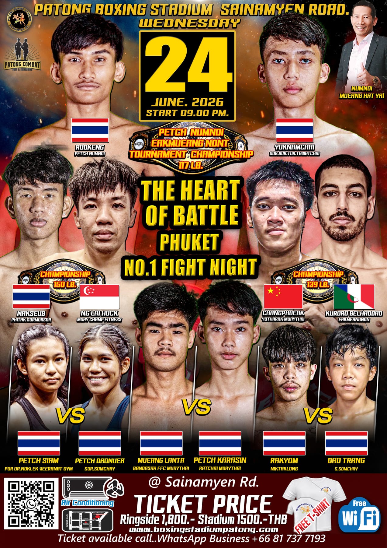 THE HEART OF BATTLE PHUKET NO.1 FIGHT NIGHT 24 JUNE 2026
