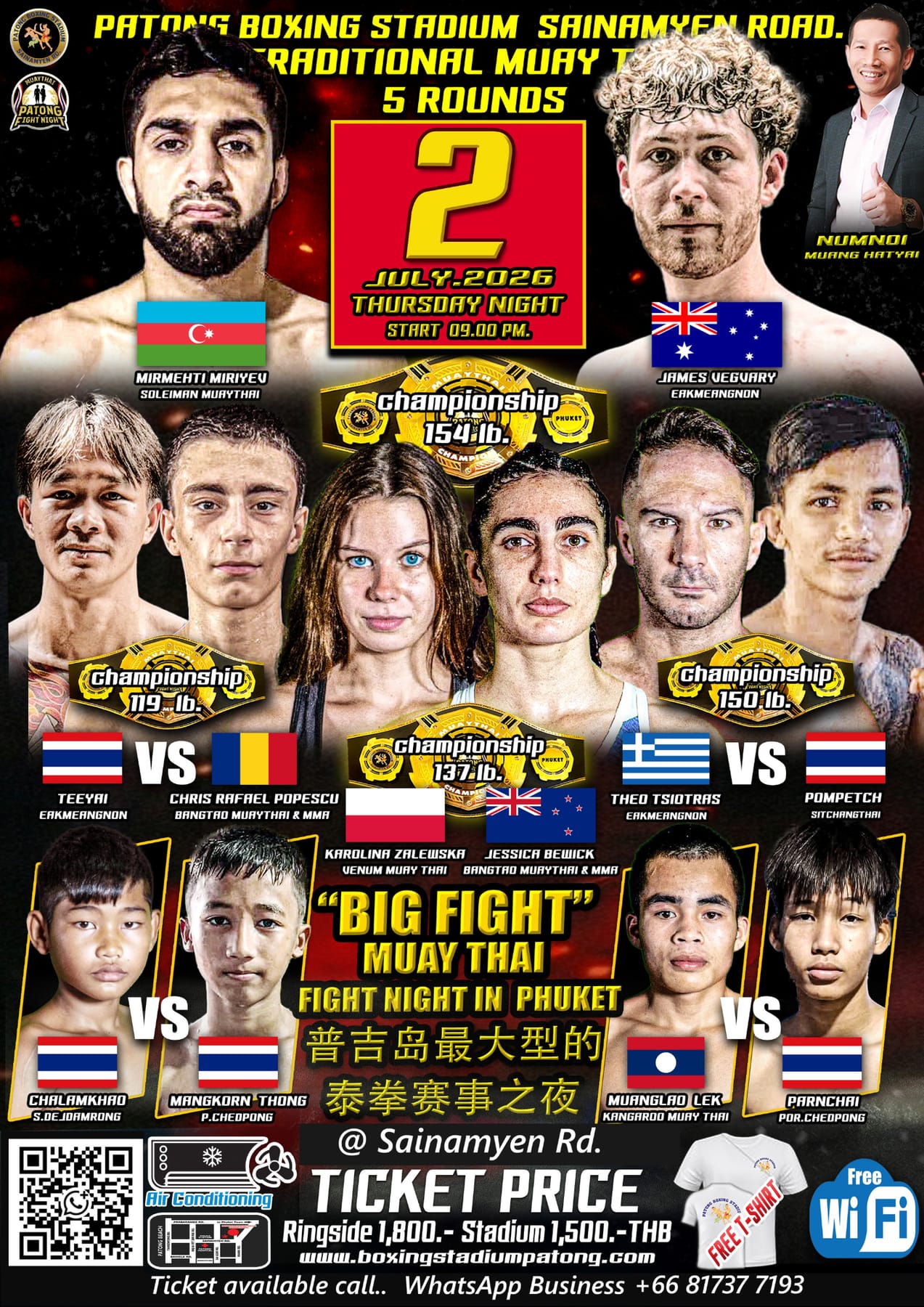 BIG FIGHT MUAY THAI FIGHT NIGHT IN PHUKET 2 JULY 2026