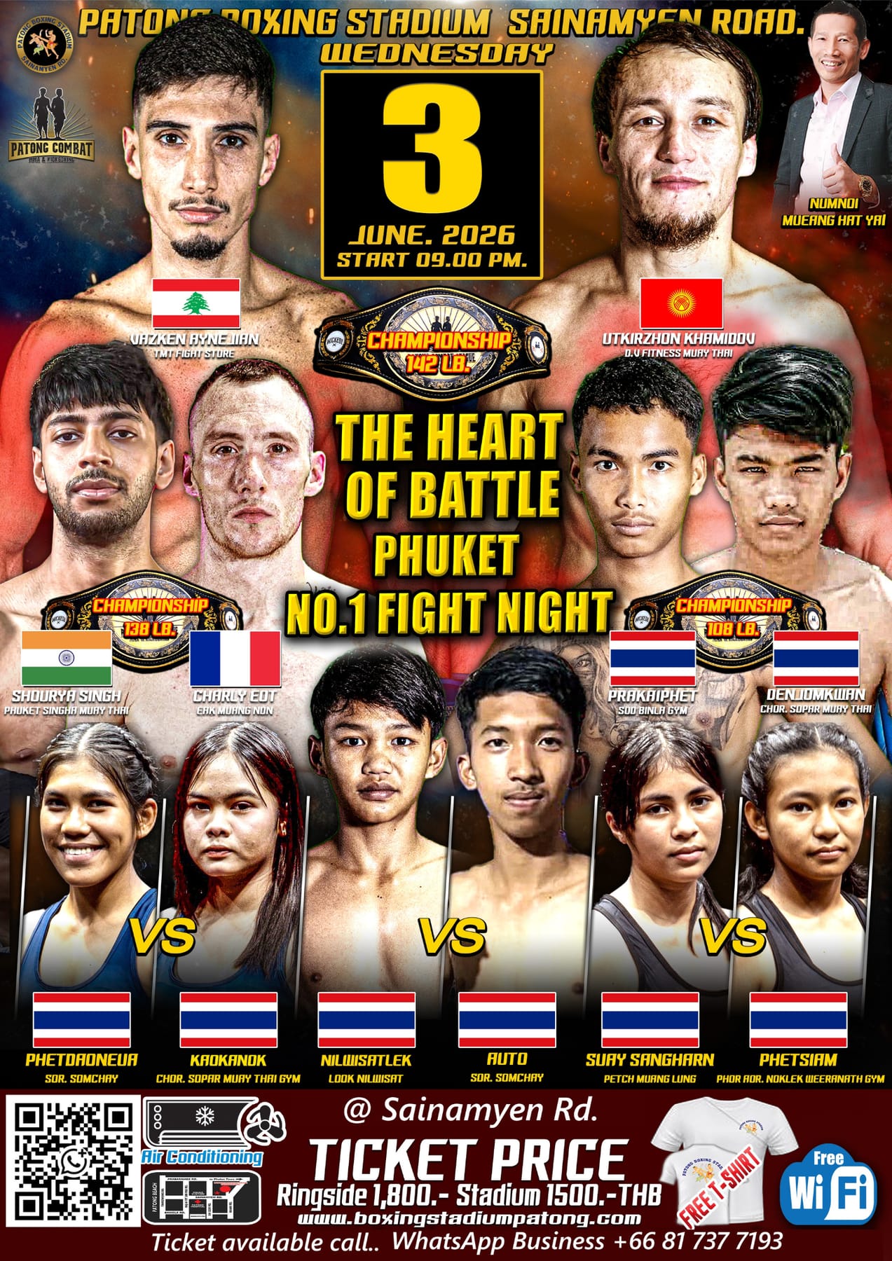 THE HEART OF BATTLE PHUKET NO.1 FIGHT NIGHT 3 JUNE 2026