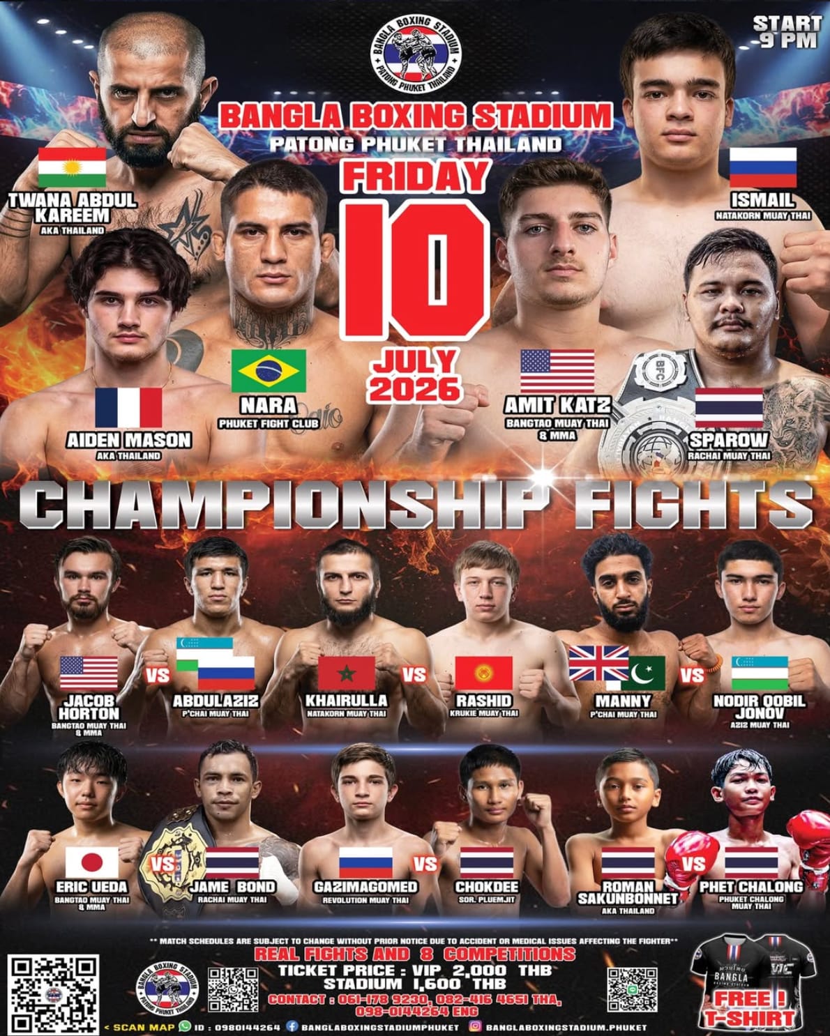 BANGLA CHAMPIONSHIP FIGHTS 10 JULY 2026
