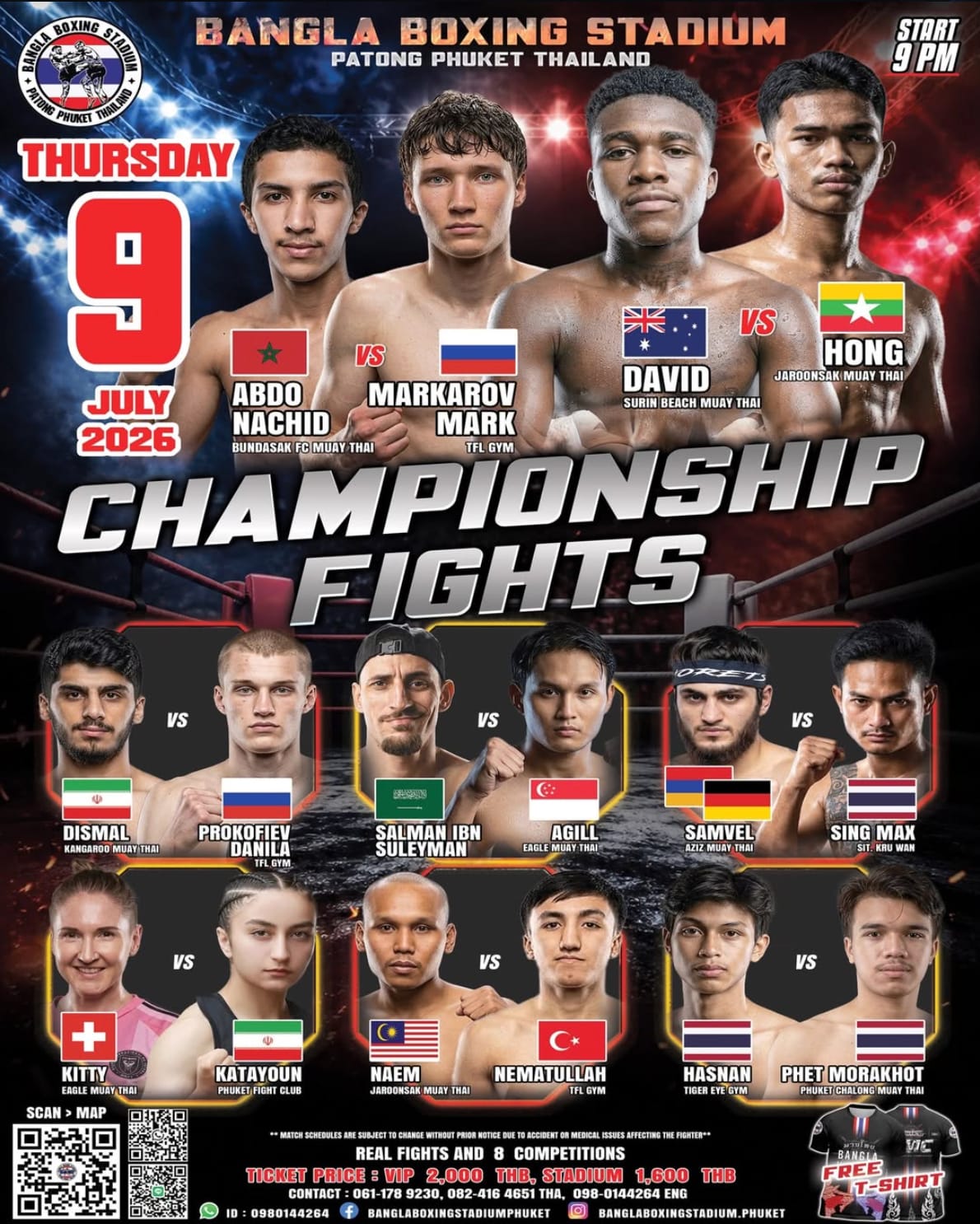 BANGLA CHAMPIONSHIP FIGHTS 9 JULY 2026