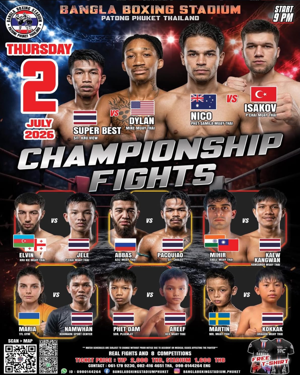 BANGLA BOXING STADIUM CHAMPIONSHIP FIGHTS 2 JULY 2026