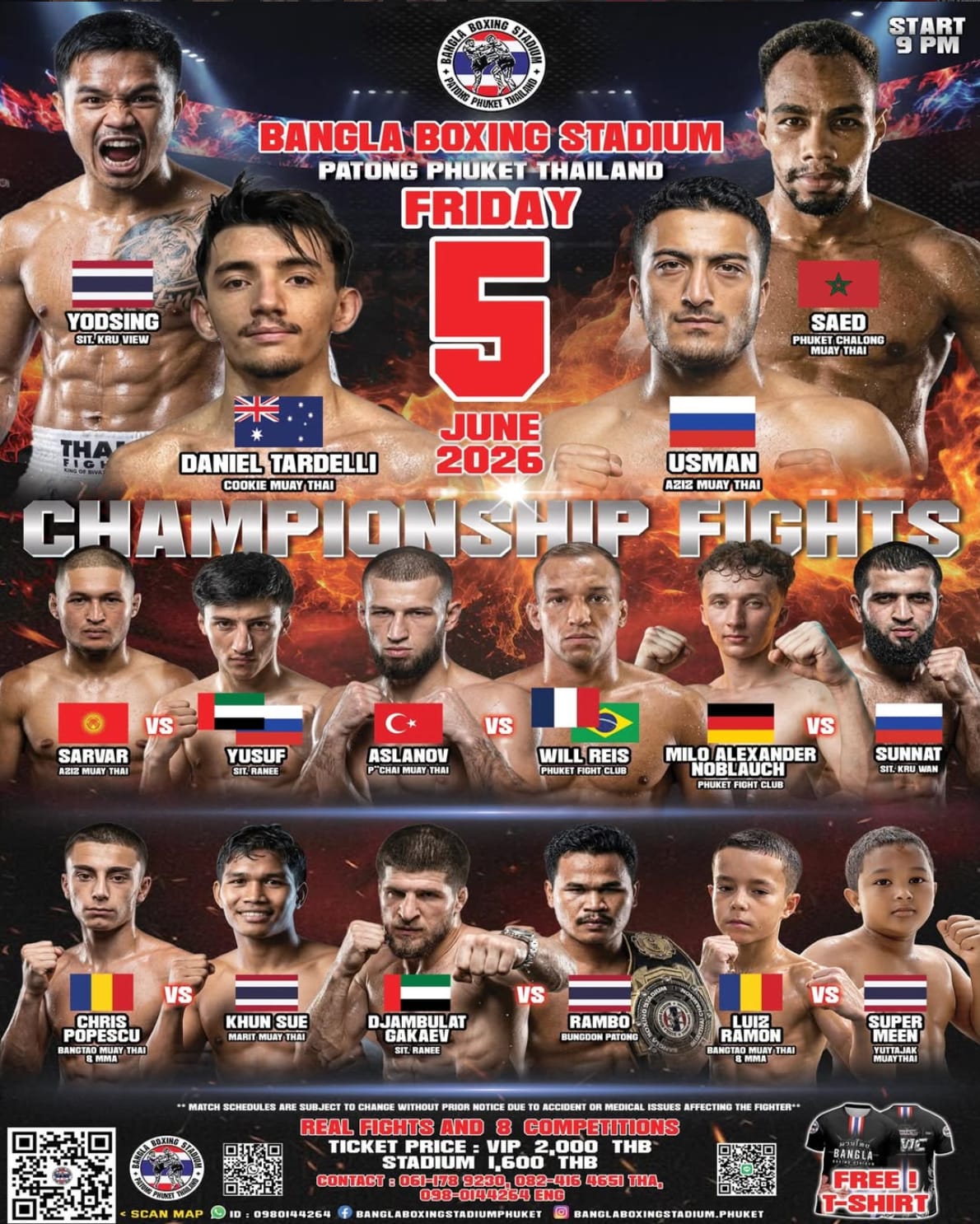 BANGLA BOXING STADIUM CHAMPIONSHIP FIGHTS 5 JUNE 2026