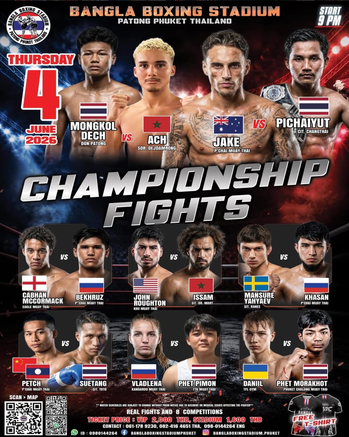 BANGLA BOXING STADIUM CHAMPIONSHIP FIGHTS 4 JUNE 2026