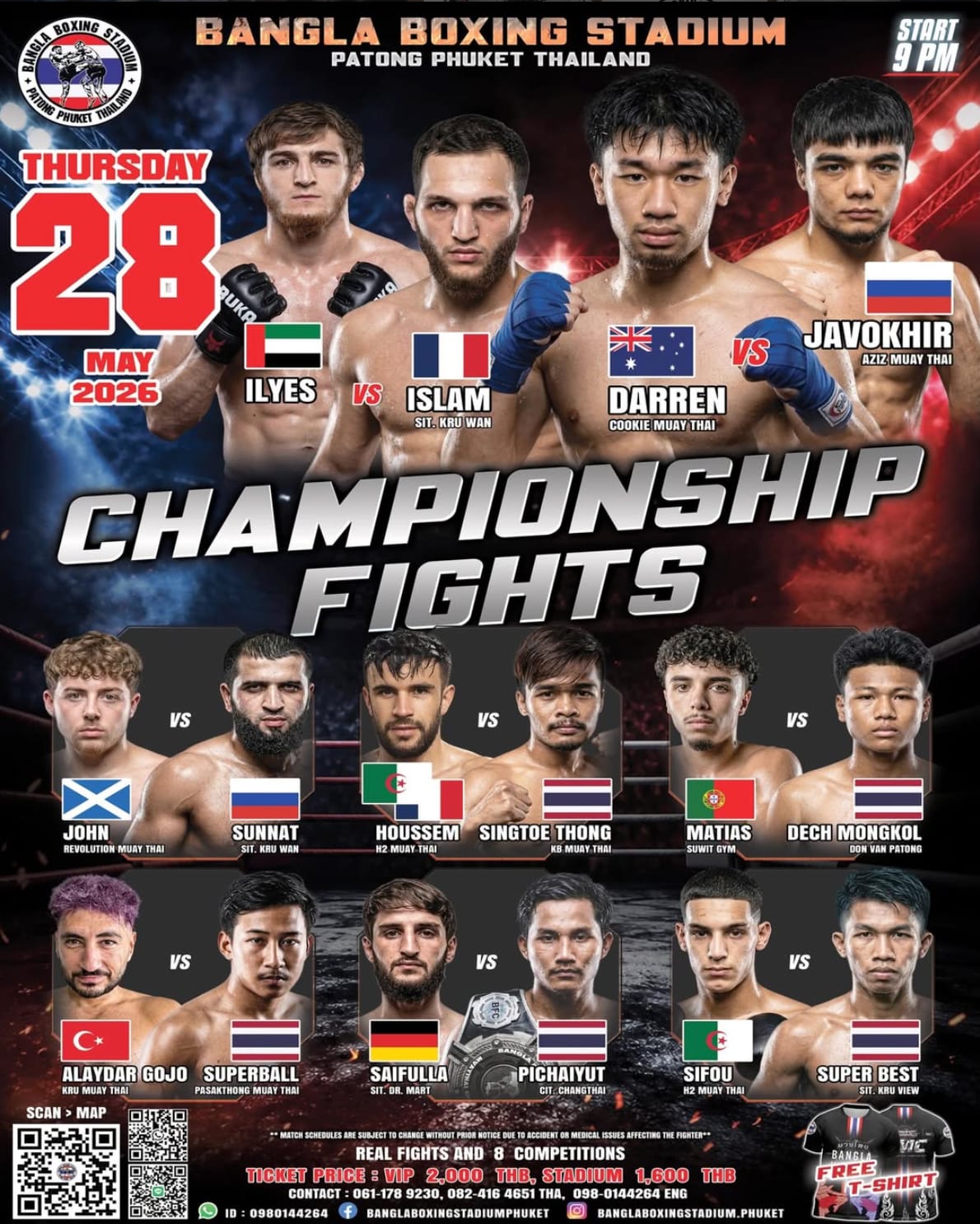 BANGLA BOXING STADIUM CHAMPIONSHIP FIGHTS 28 MAY 2026