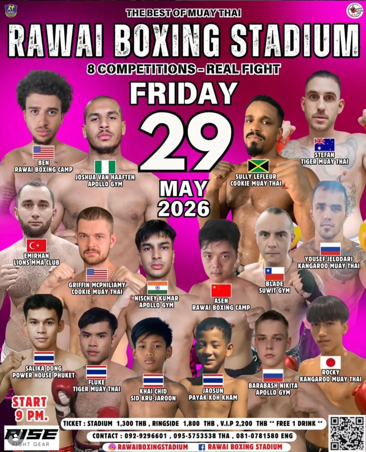 RAWAI BOXING STADIUM 29 MAY 2026