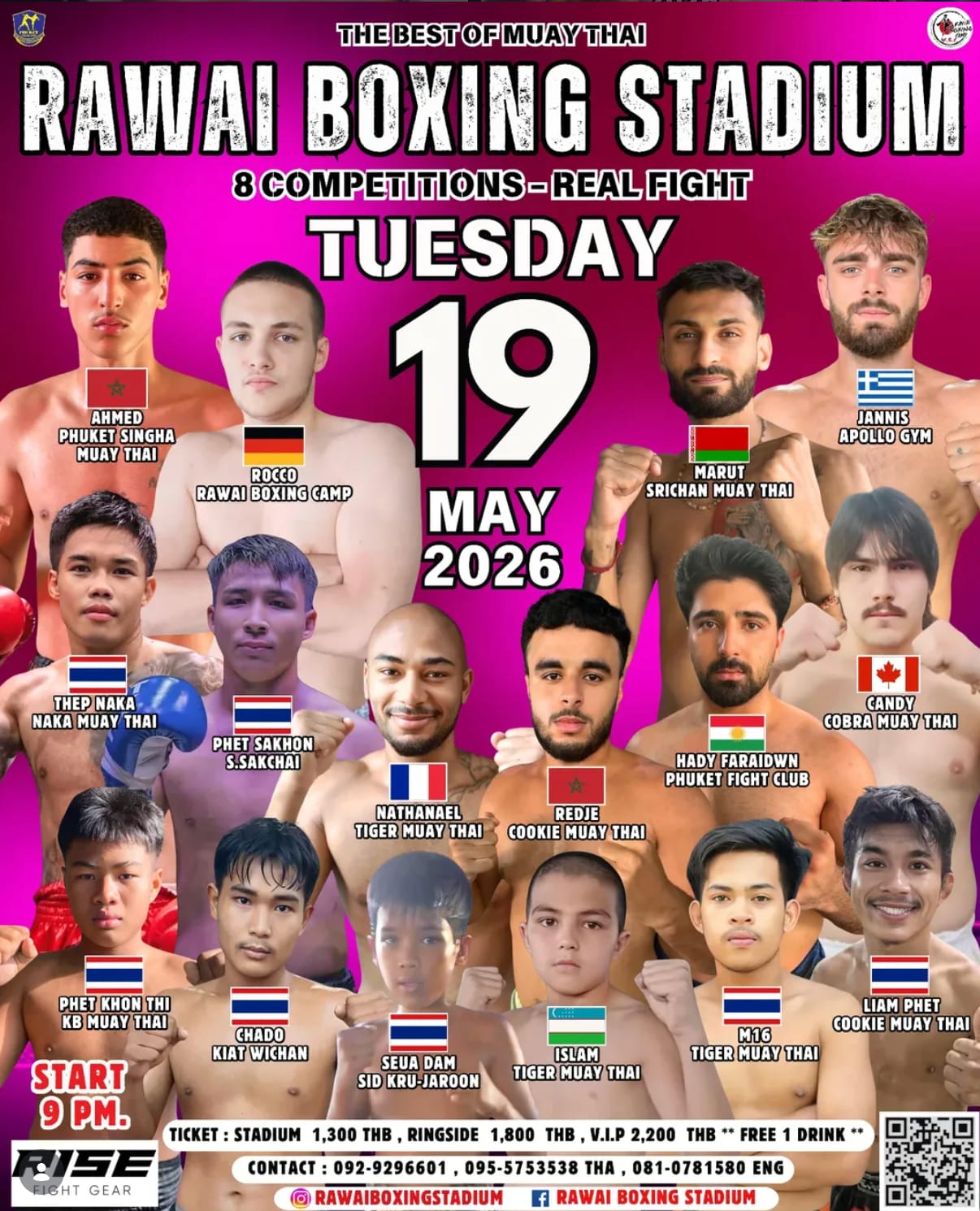 RAWAI BOXING STADIUM 19 MAY 2026