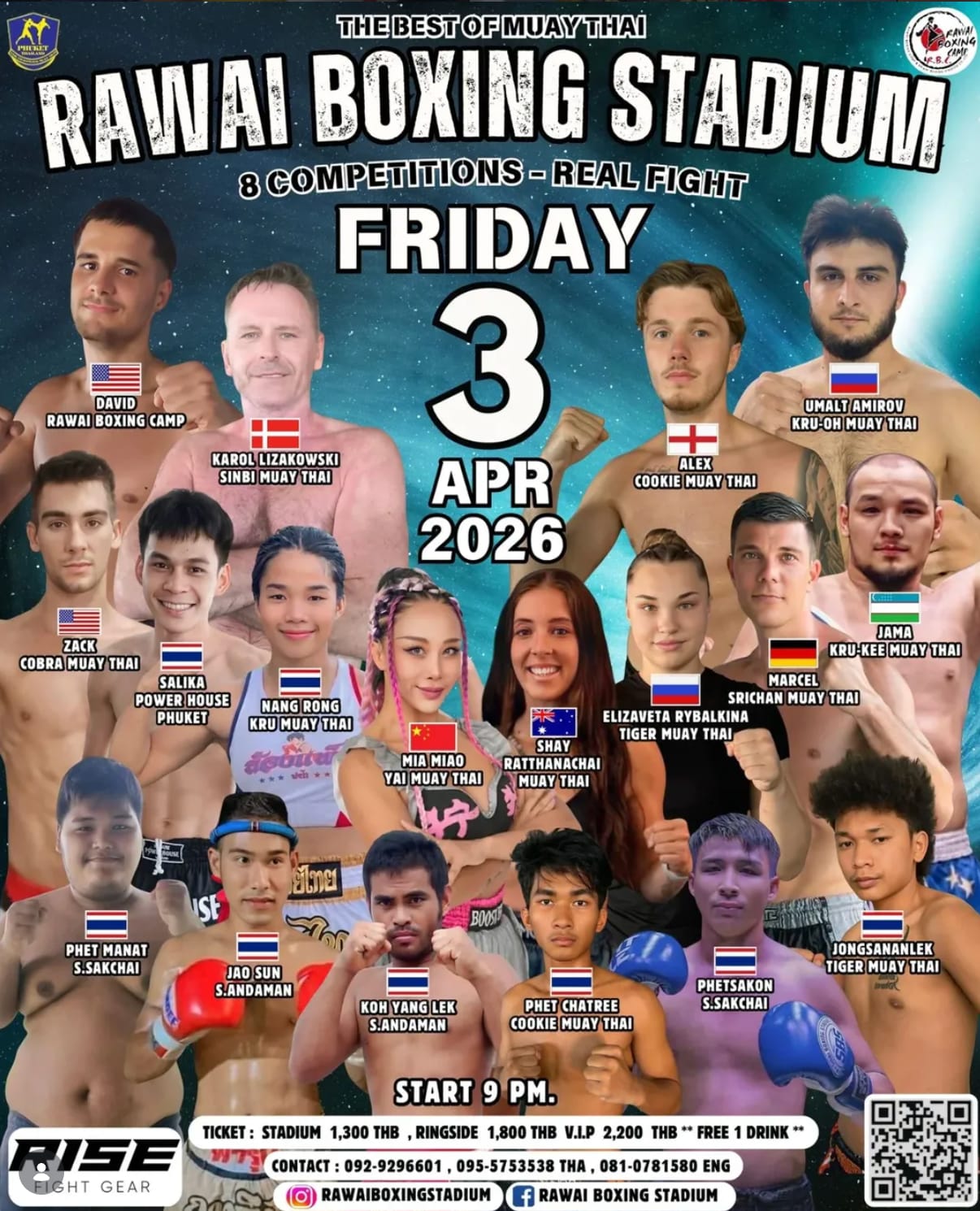 RAWAi BOXING STADIUM 3 APRIL 2026