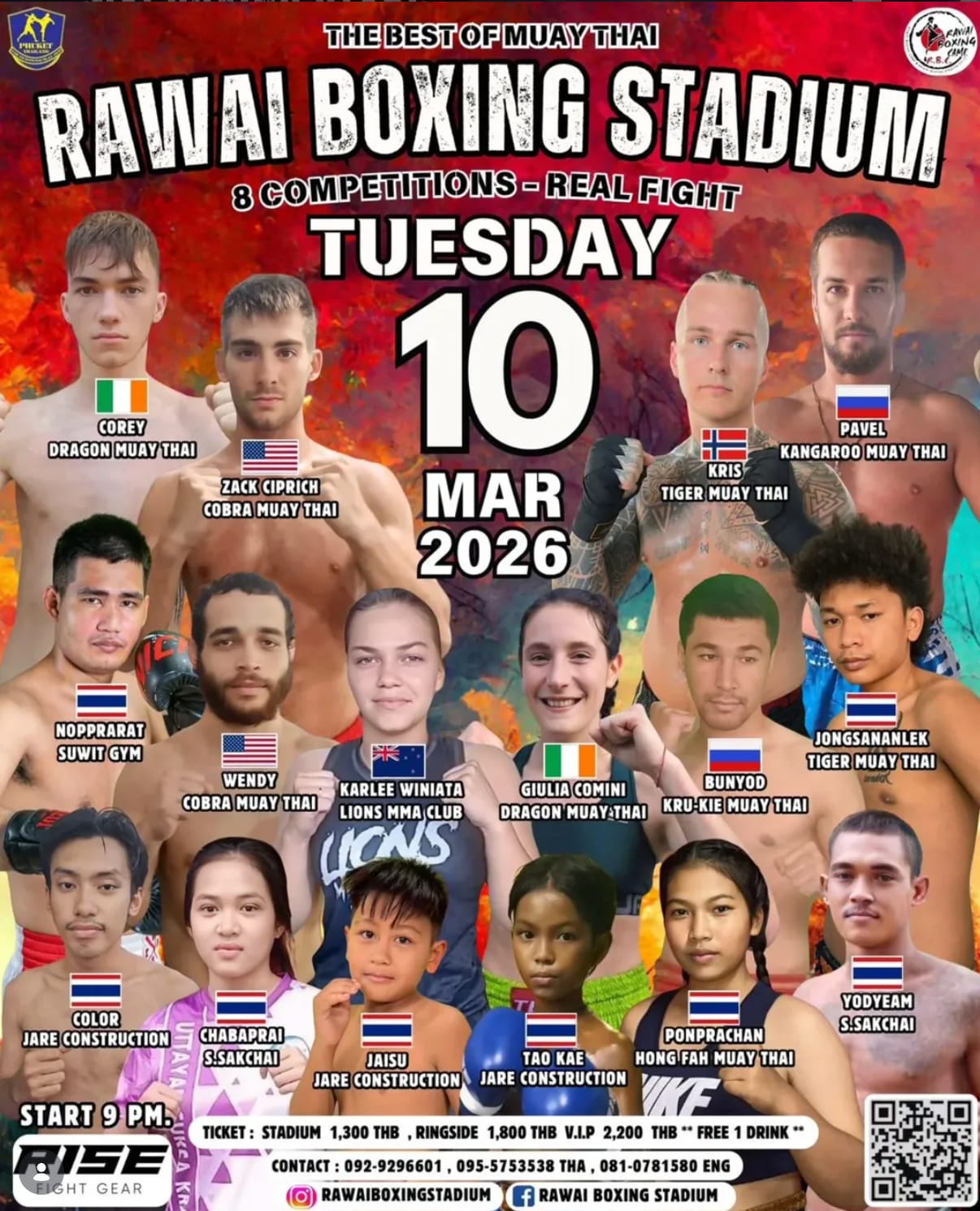 RAWAI BOXING STADIUM 10 MARCH 2026