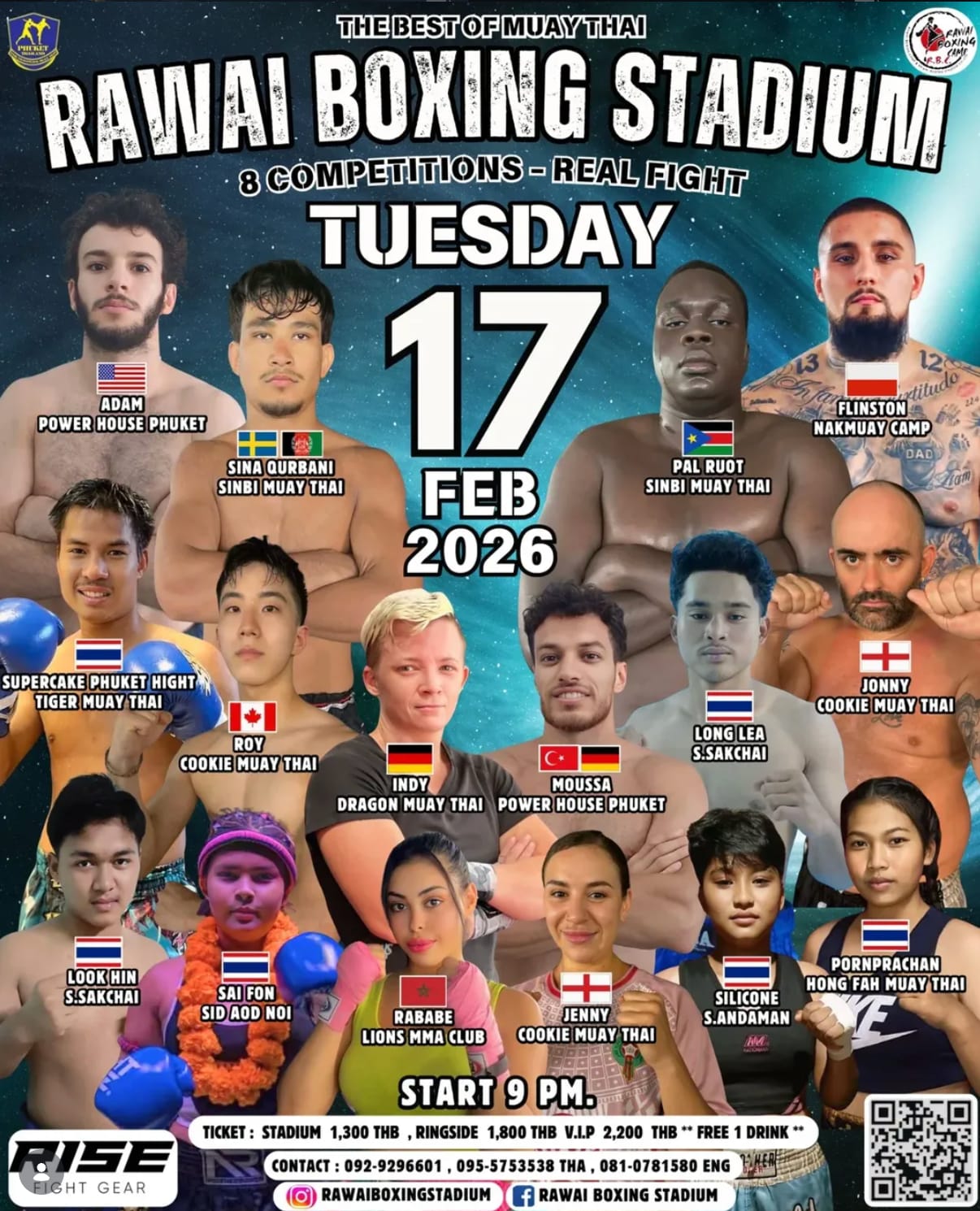 RAWAI BOXING STADIUM 17 FEBRUARY 2026