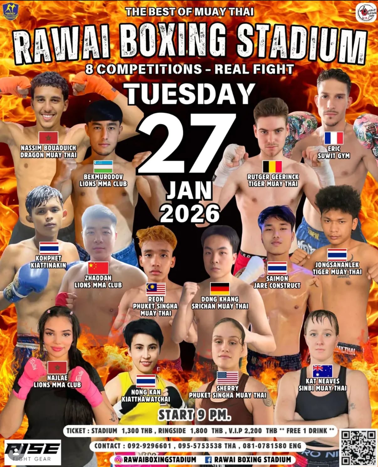 RAWAI BOXING STADIUM 27 JANUARY 2026