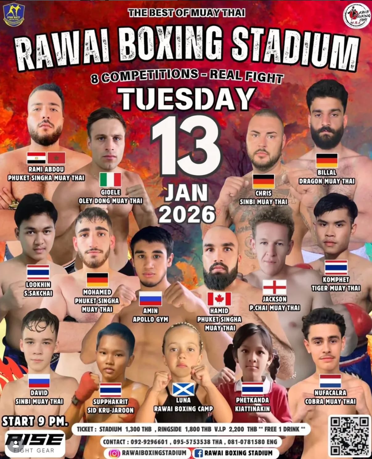 RAWAIBOXING STADIUM 13 JANUARY 2026