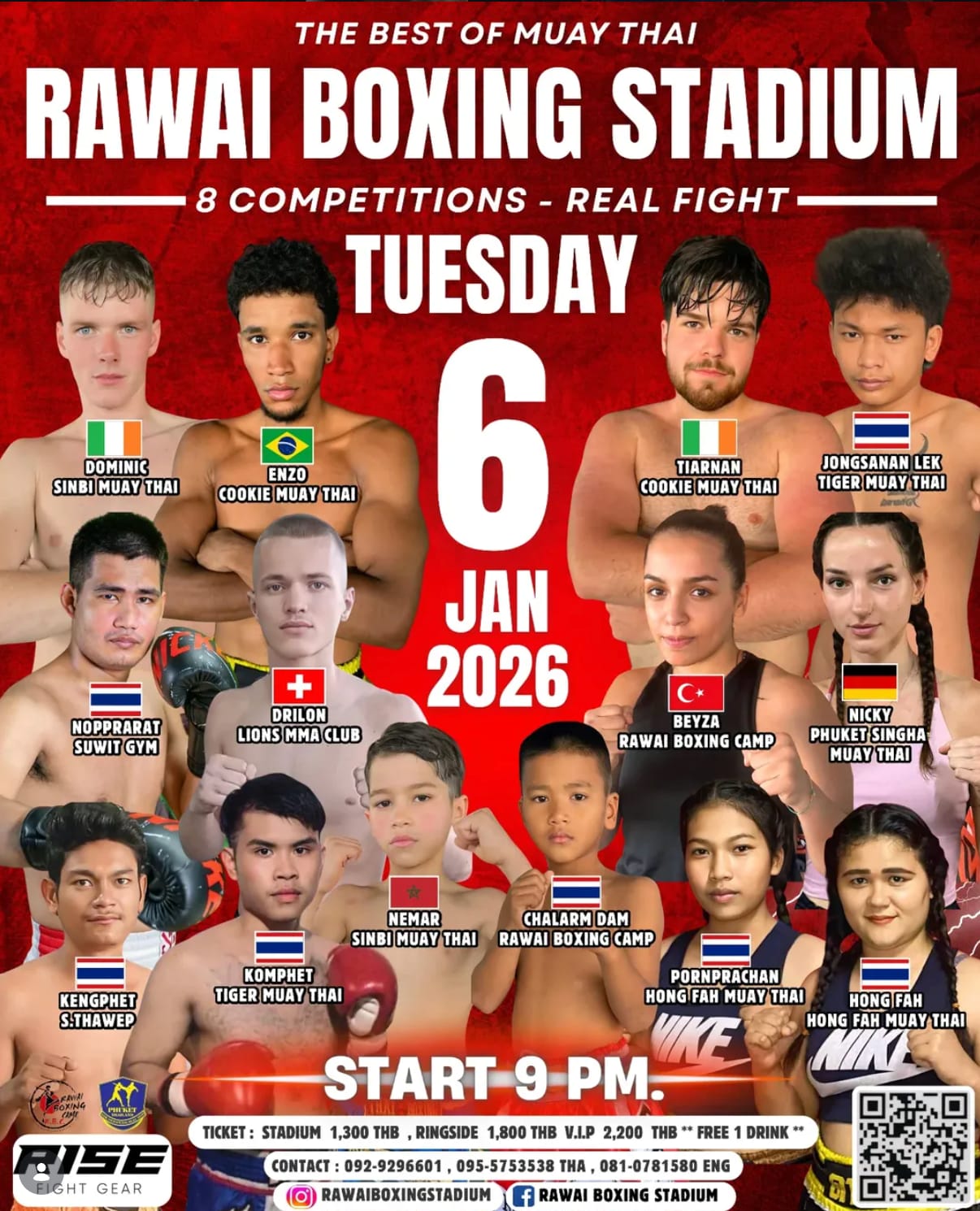RAWAI BOXING STADIUM 6 JANUARY 2026