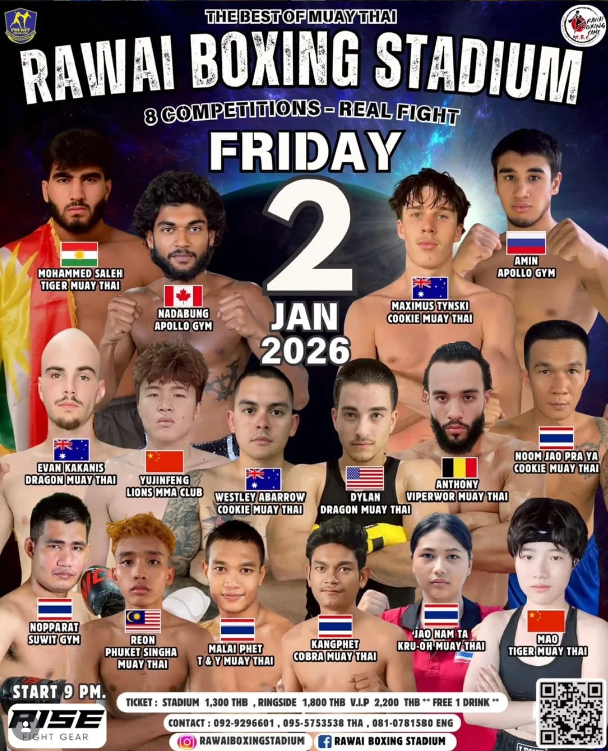 RAWAI BOXING STADIUM 2 JANUARY 2026