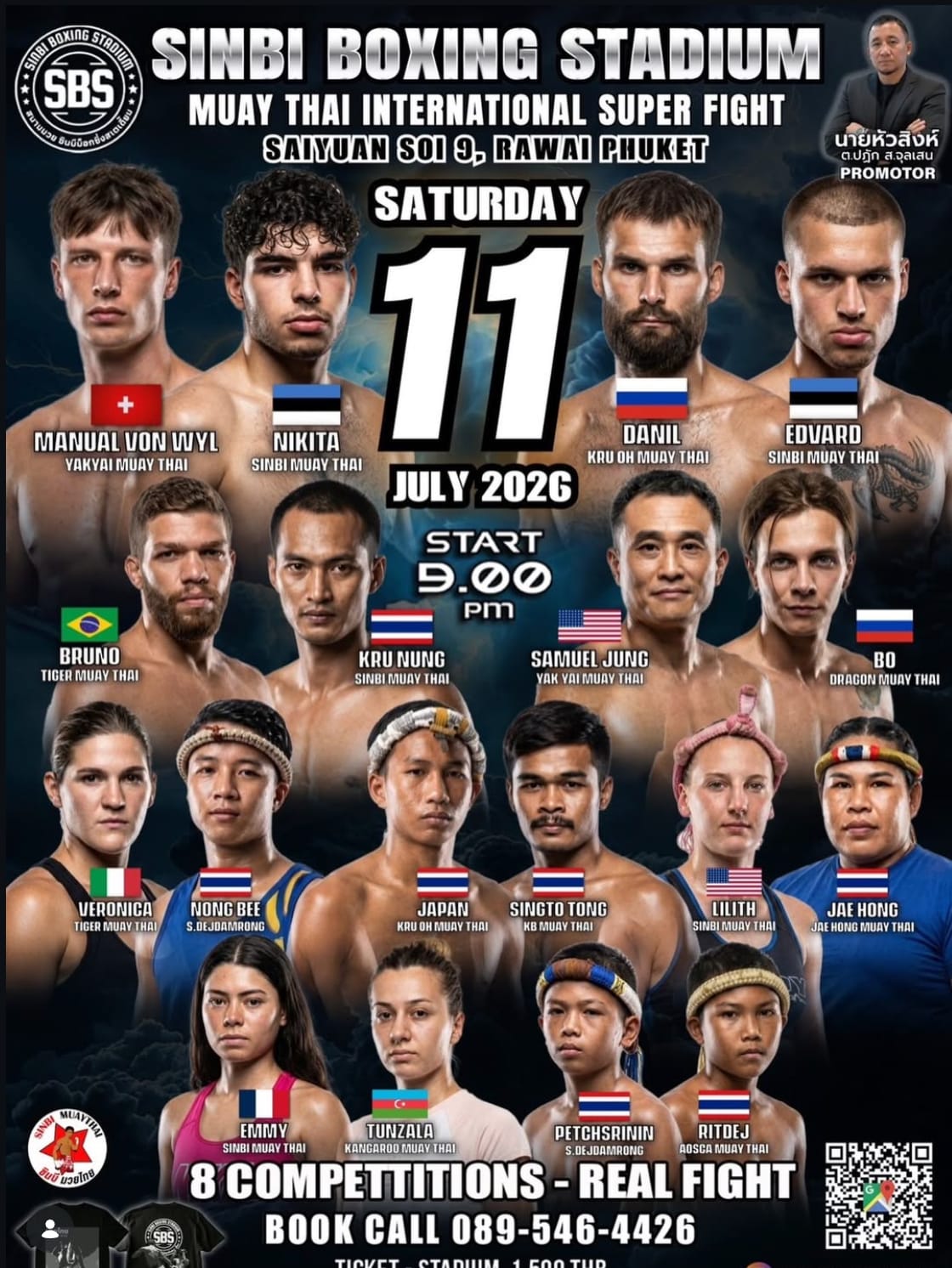 SINBI BOXING STADIUM MUAY THAI INTERNATIONAL SUPER FIGHT 11 JULY 2026