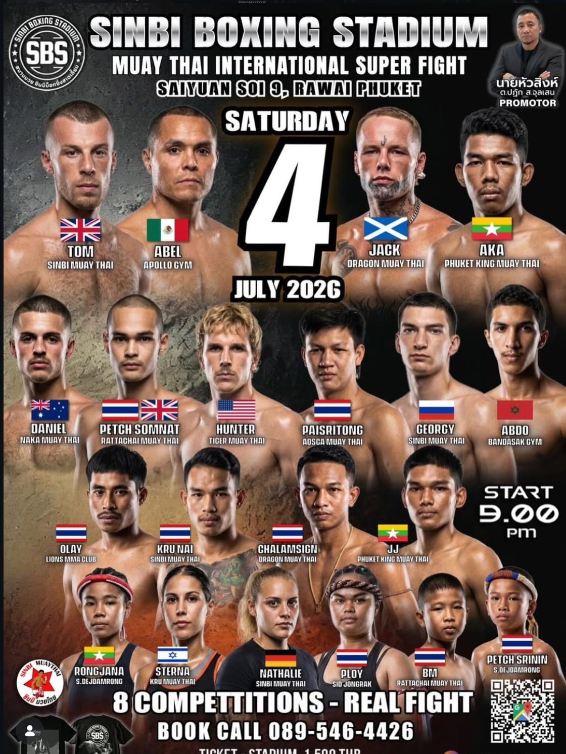 SINBI BOXING STADIUM MUAY THAI INTERNATIONAL SUPER FIGHT 4 JULY 2026
