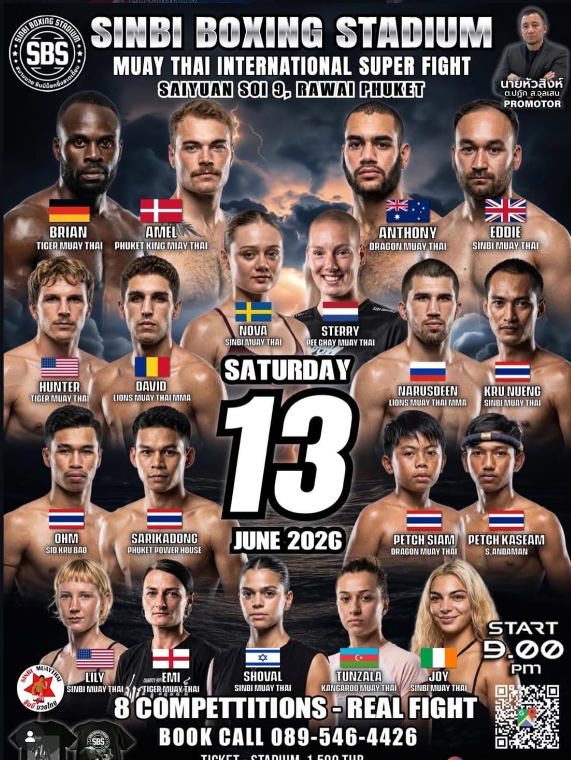 SINBI BOXING STADIUM MUAY THAI INTERNATIONAL SUPER FIGHT 13 JUNE 2026