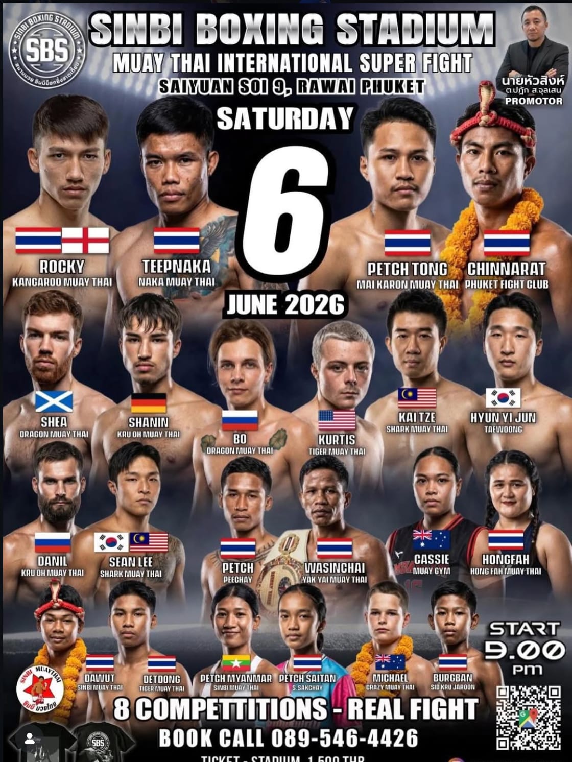 SINBI BOXING STADIUM MUAY THAI INTERNATIONAL SUPER FIGHT 6 JUNE 2026