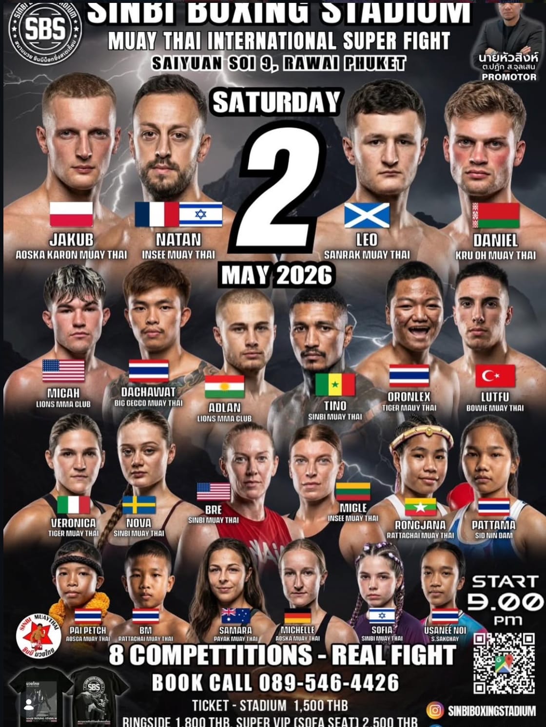 SINBI BOXING STADIUM MUAY THAI INTERNATIONAL SUPER FIGHT 2 MAY 2026