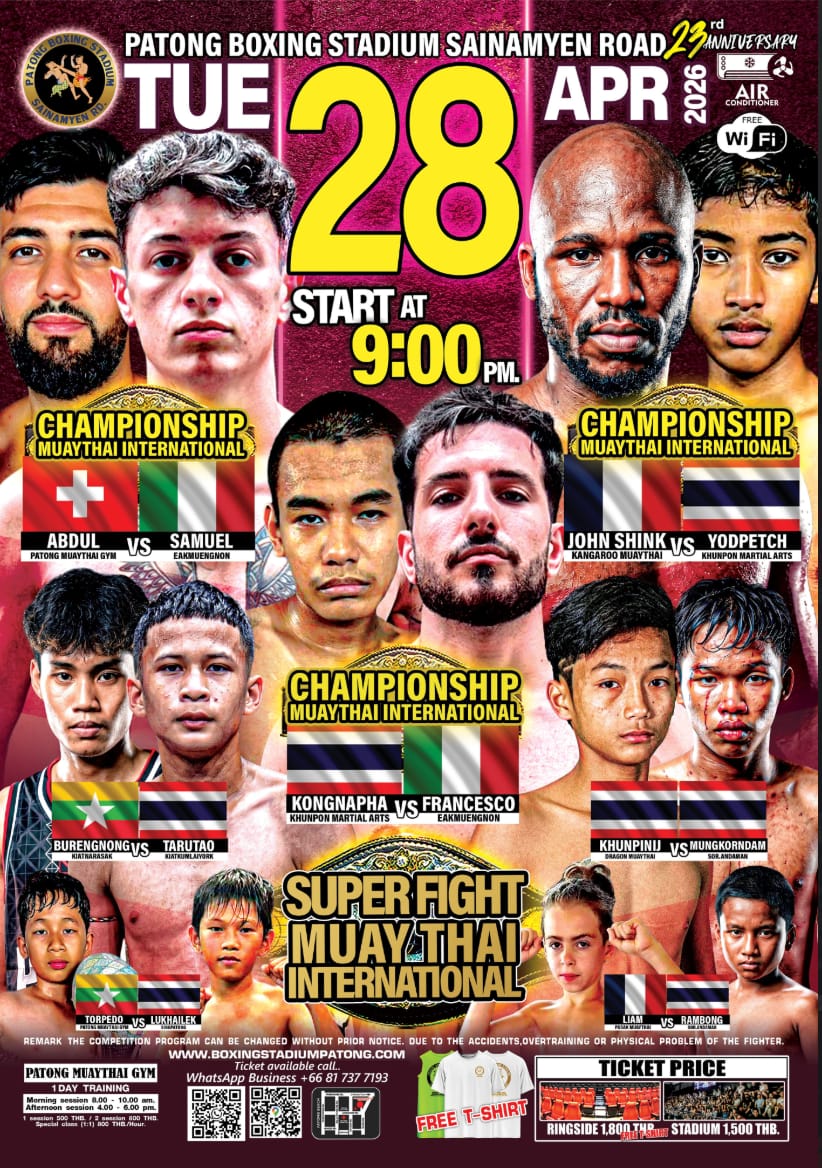 SUPER FIGHT MUAY THAI INTERNATIONAL 28 APRIL 2026