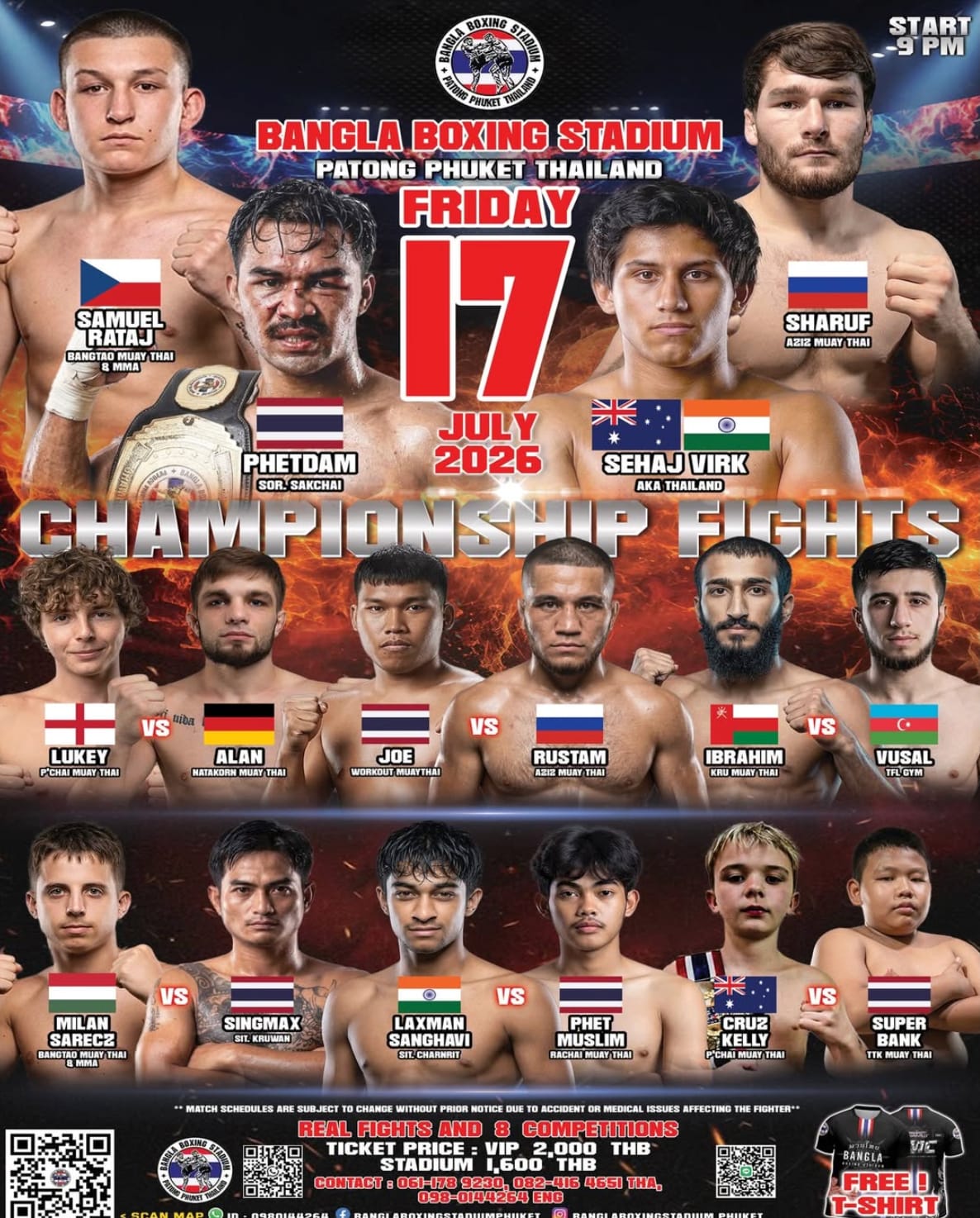 BANGLA CHAMPIONSHIP FIGHTS 17 JULY 2026