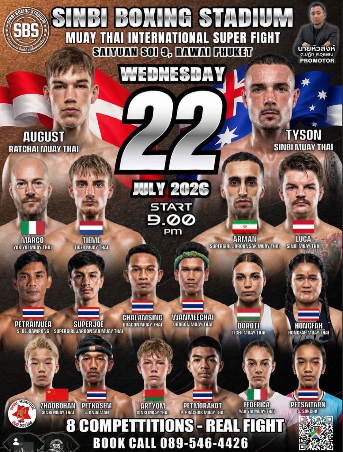 SINBI BOXING STADIUM MUAY THAI INTERNATIONAL SUPER FIGHT 22 JULY 2026