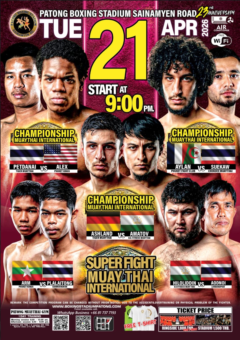 PATONG SUPER FIGHT MUAY THAI INTERNATIONAL 21 APRIL 2026