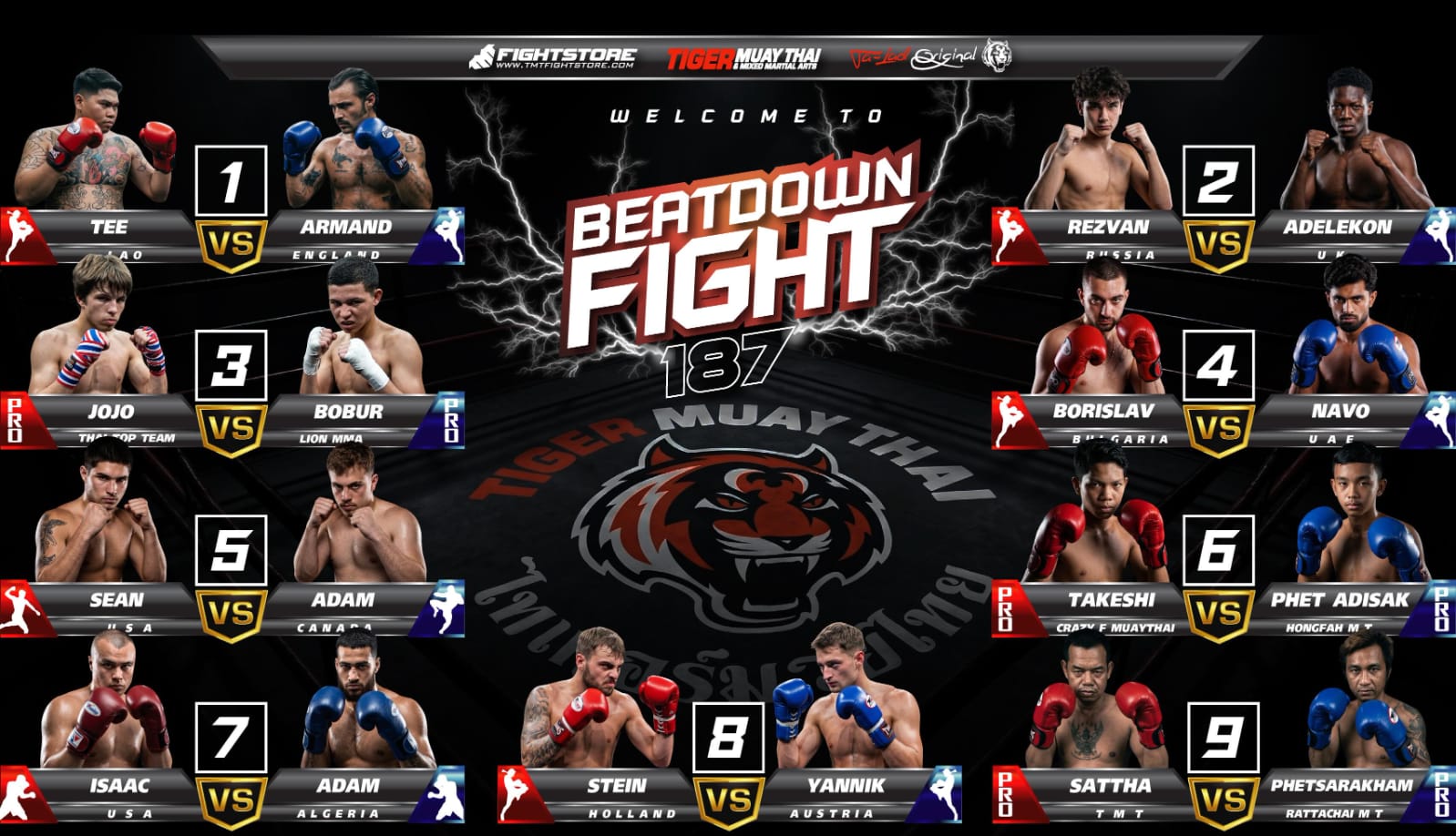 Tiger Muay Thai BEATDOWN FIGHT 187 27 JUNE 2026