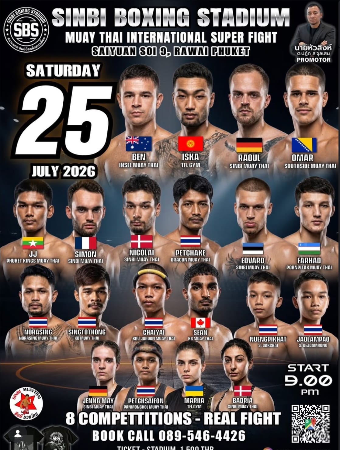 SINBI BOXING STADIUM MUAY THAI INTERNATIONAL SUPER FIGHT 25 JULY 2026