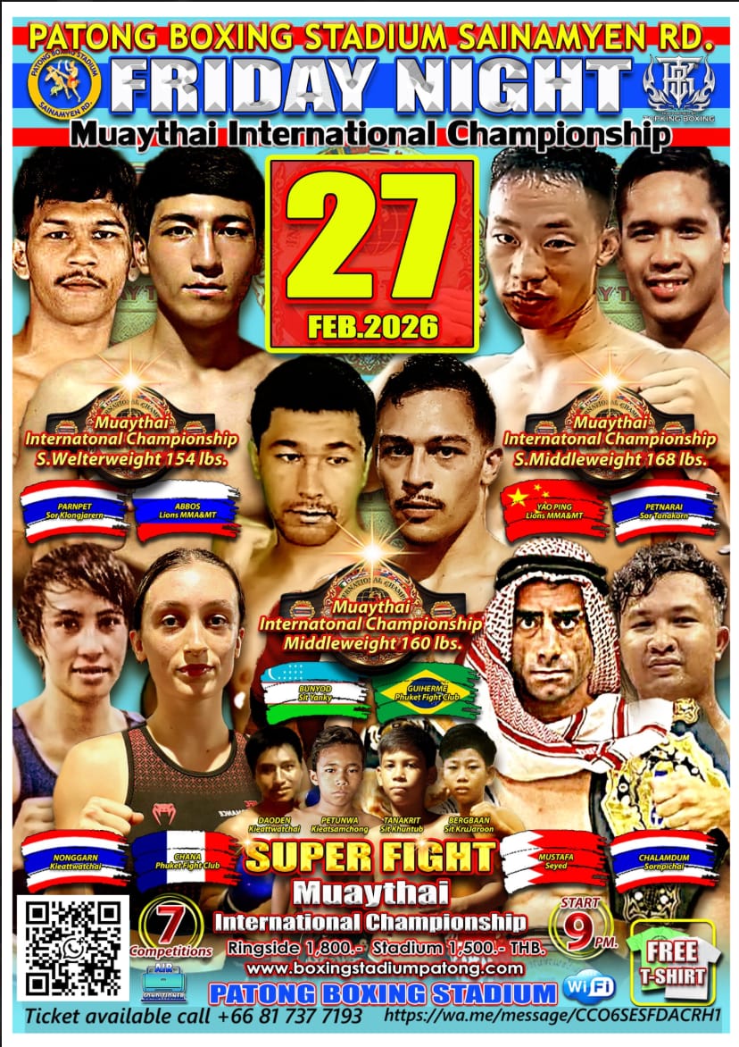 FRIDAY NIGHT Muaythai International Championship 27 FEBRUARY 2026