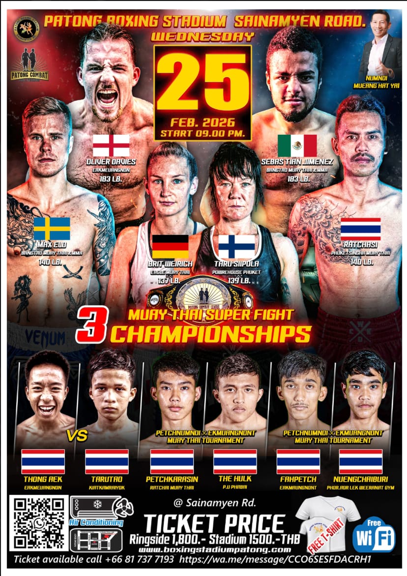 MURY-THAI SUPER FIGHT CHAMPIONSHIPS 25 FEBRUARY 2026