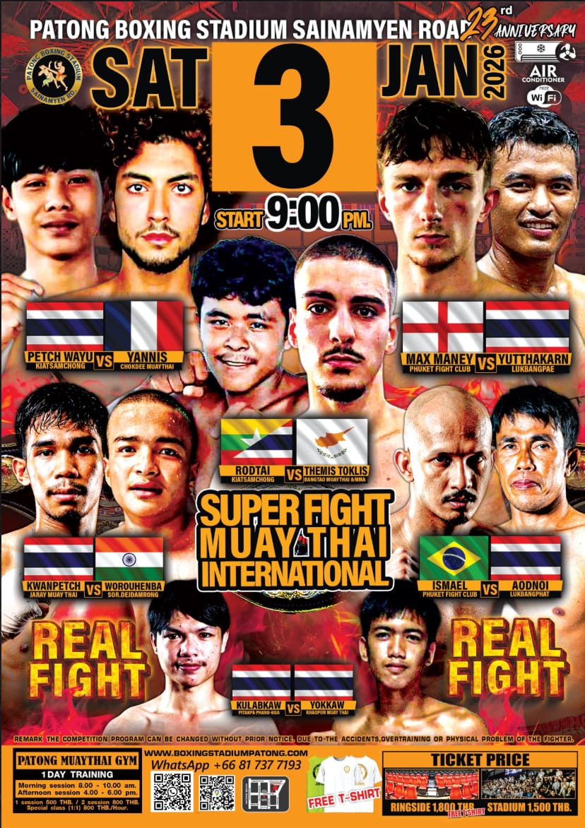 SUPER FIGHT MUAY THAI INTERNATIONAL 3 JANUARY 2026