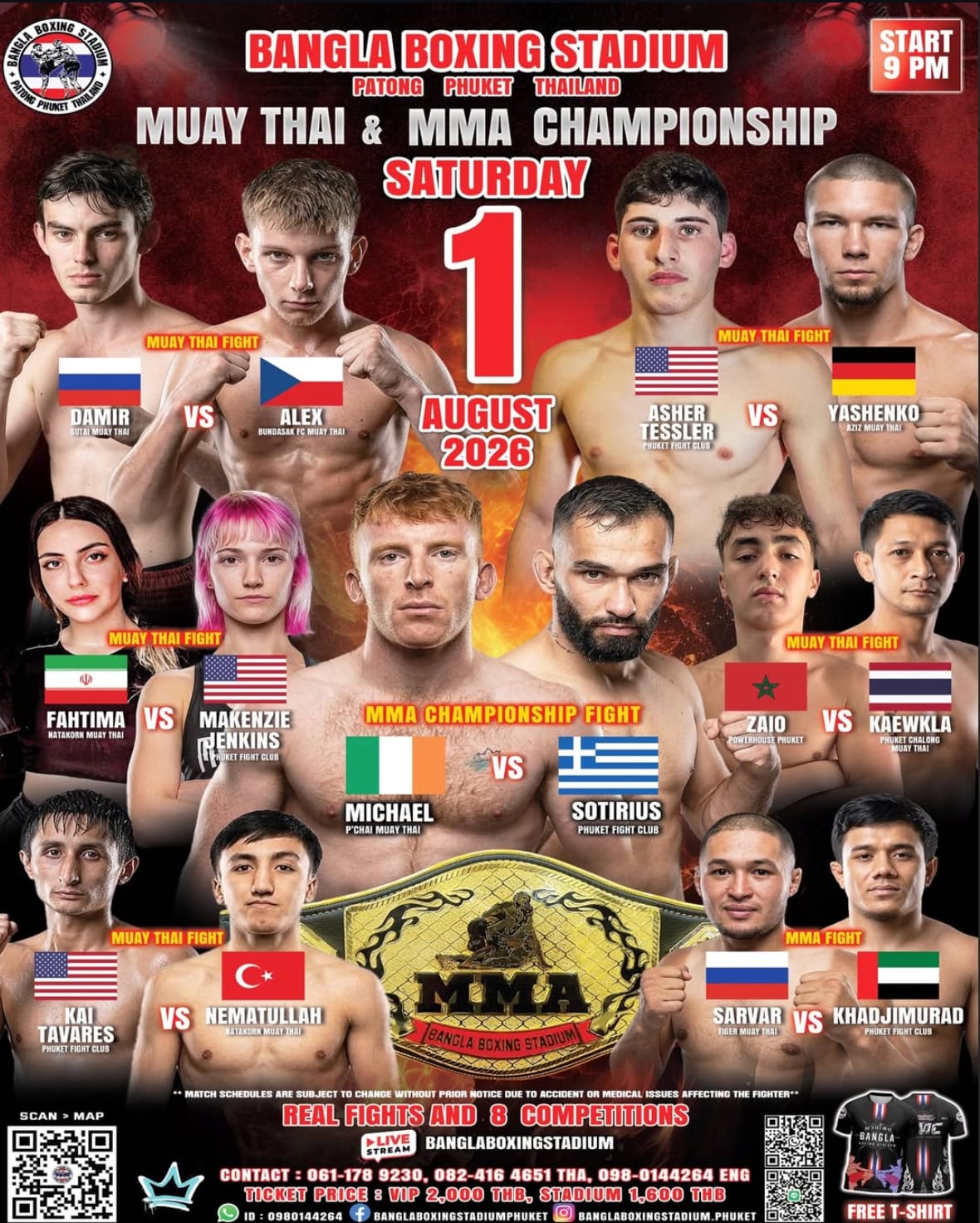 BANGLA BOXING STADIUM MUAY THAI & MMA CHAMPIONSHIP 1 AUGUST 2026 banner