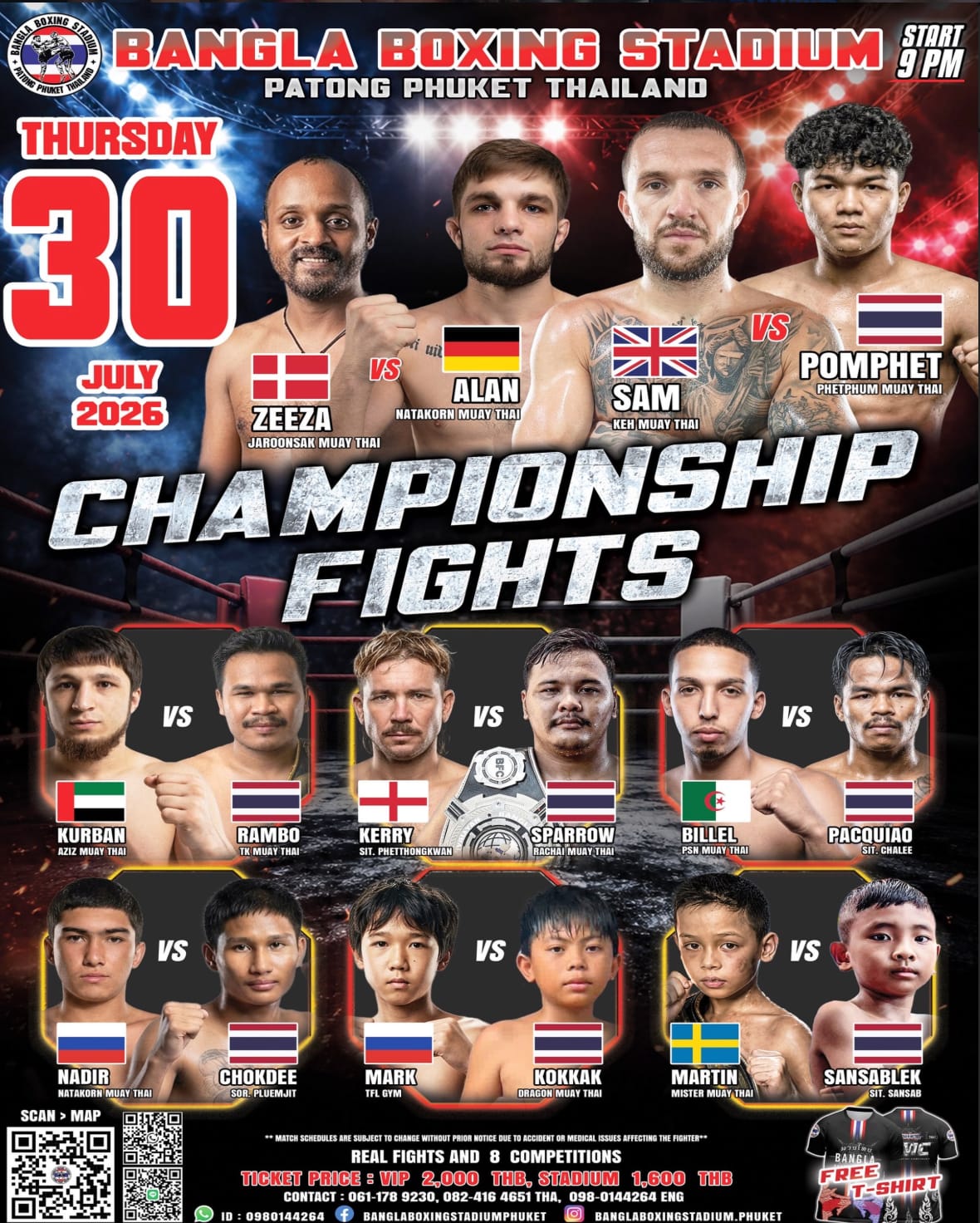 CHAMPIONSHIP FIGHTS 30 JULY 2026