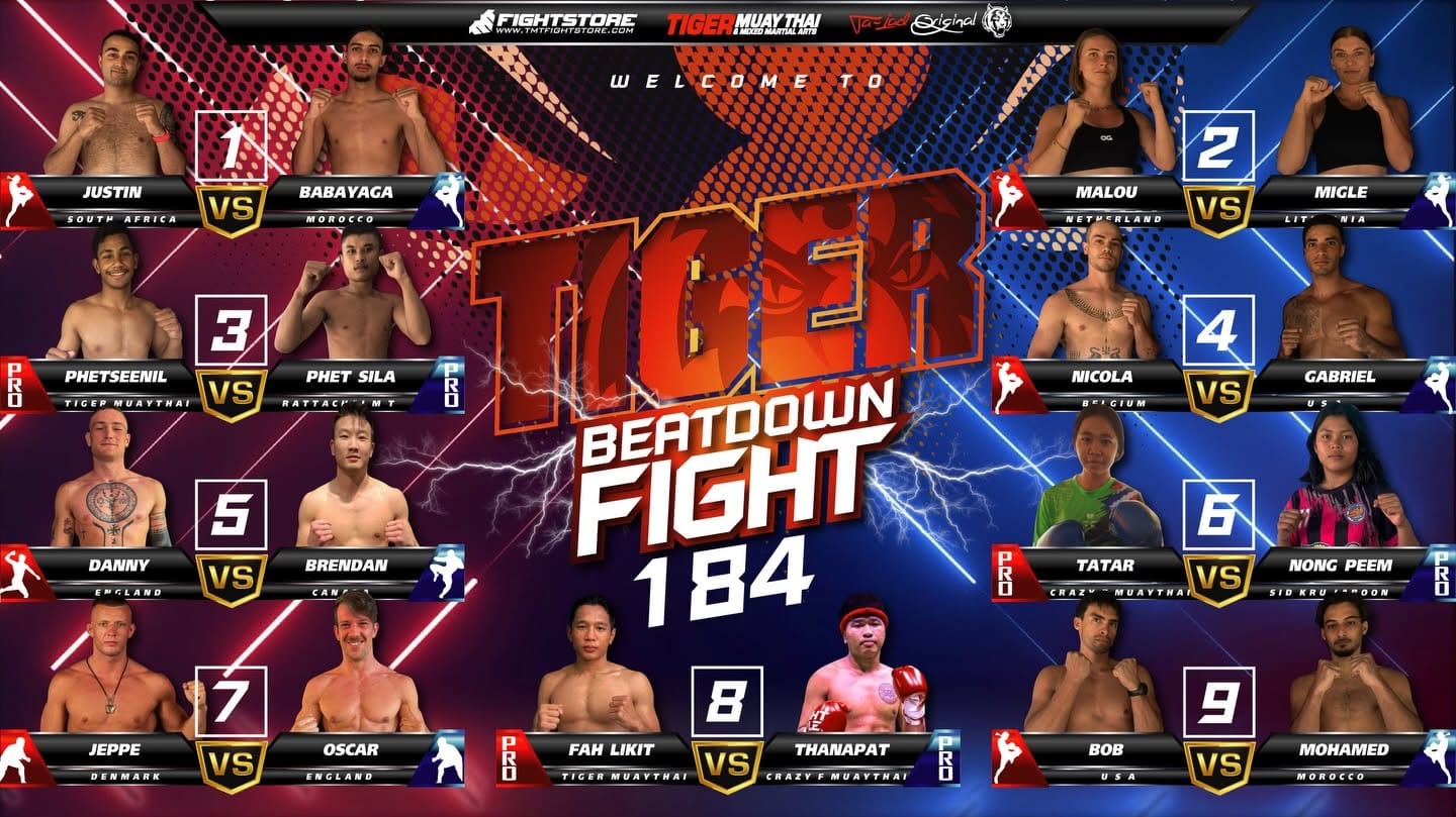 TIGER MUAY THAI BEATDOWN FIGHT 184 28 MARCH 2026